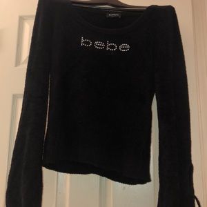 Black Bebe sweater, size medium true to size bling